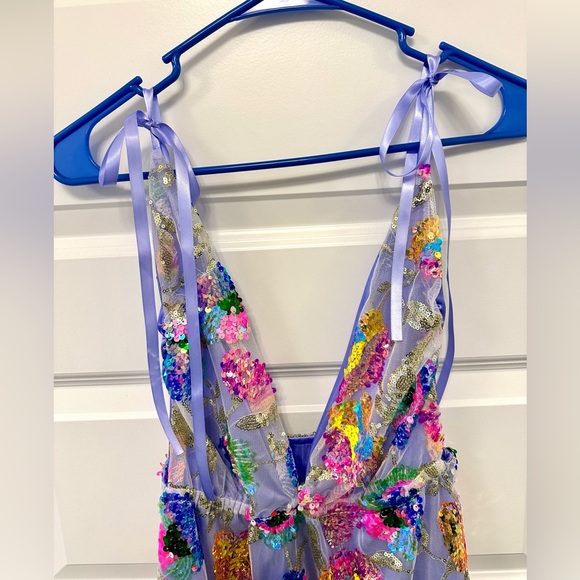 Adjustable backless sequin sparkly mini dress size S - Picture 5 of 6